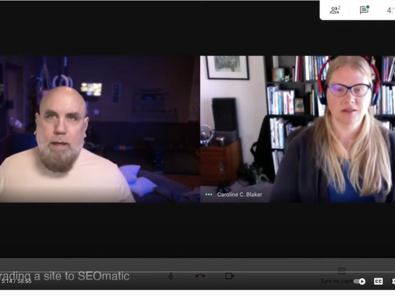 Livestream video: Caroline speaks with Andrew Welch on SEOmatic for Craft CMS Image