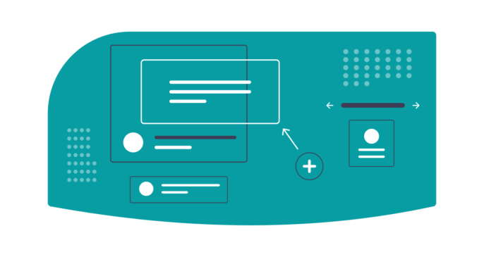 Screen-bound design elements, abstracted
